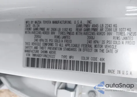 2024 Mazda Cx-50 2.5 Turbo Premium z USA, uszkodzony, nr VIN 7MMVABDY1RN226322